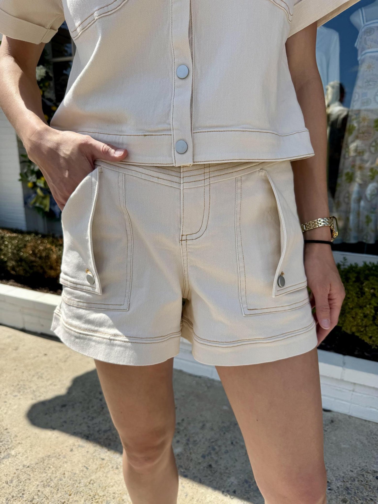 Denim Washed Shorts