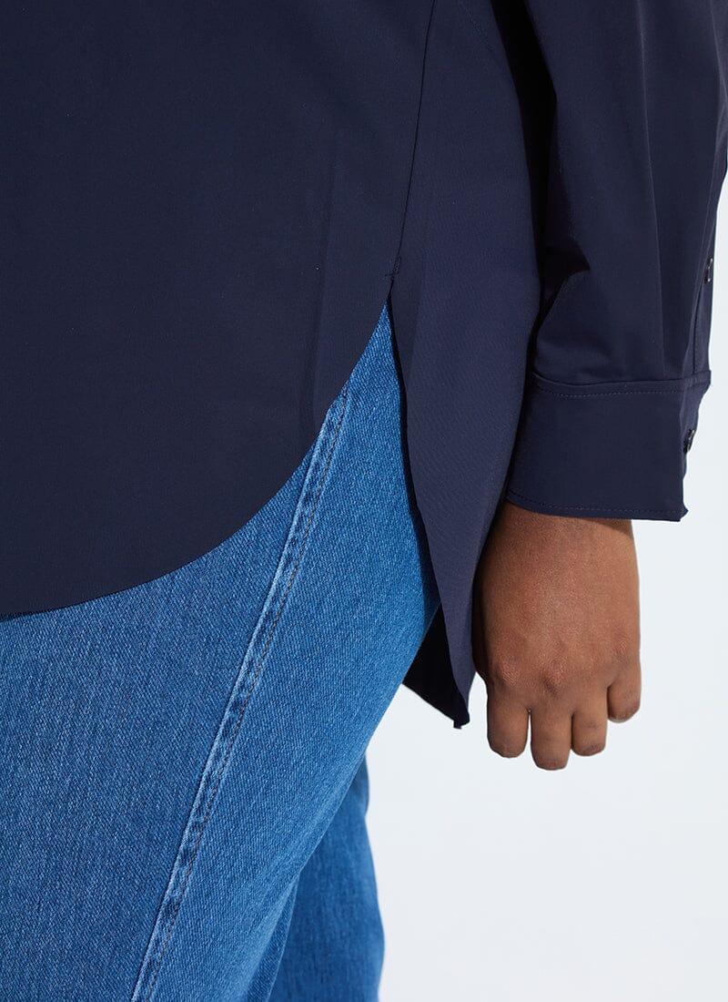 Lysse Schiffer Button Down-Navy