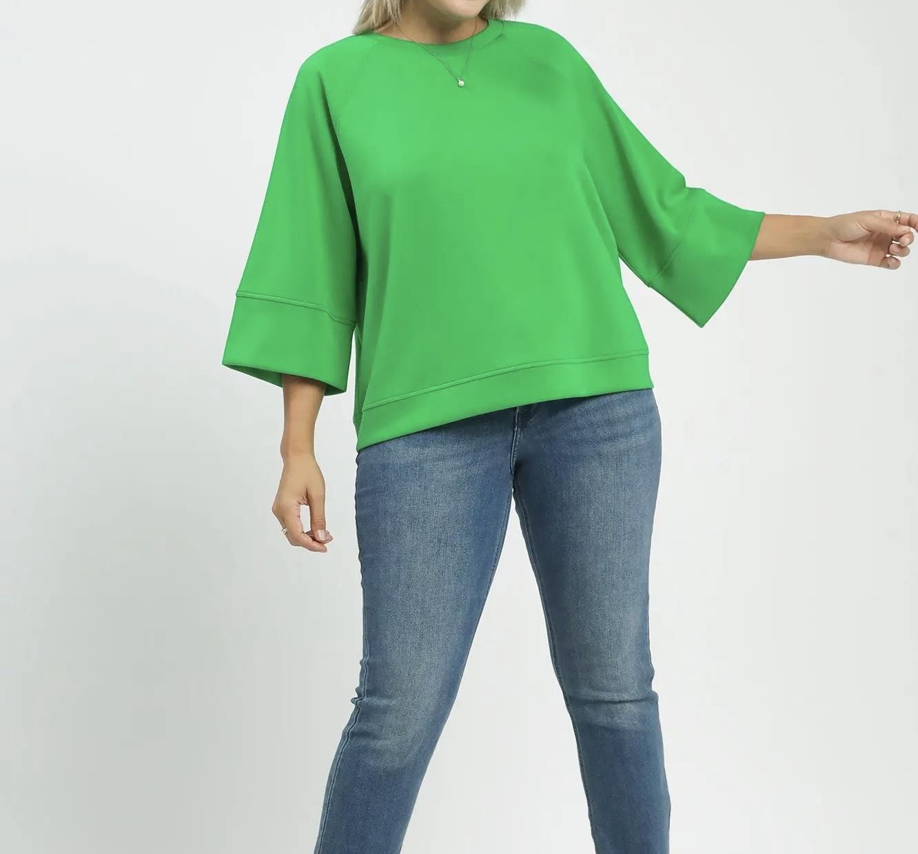 Dolman Sleeve Tee-Green