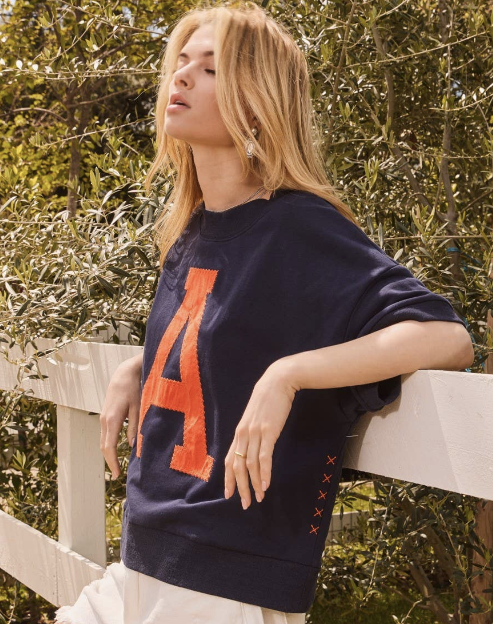 Embroidered Sweatshirt- Navy