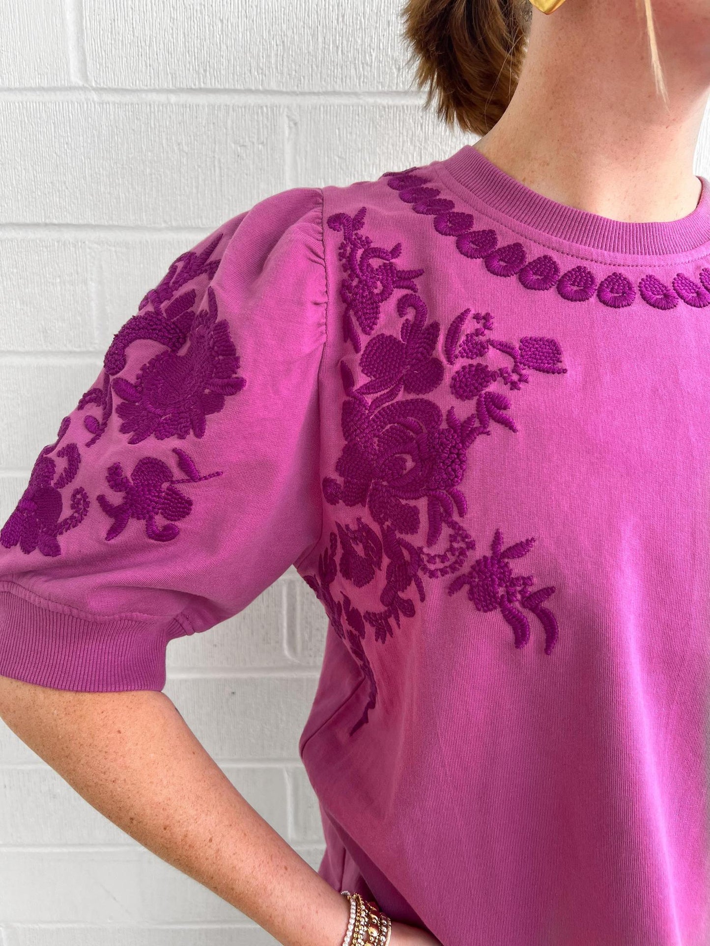 Trail of Flowers Knit Top