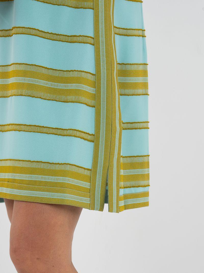 Emily McCarthy Shift Dress-Fringe Stripe