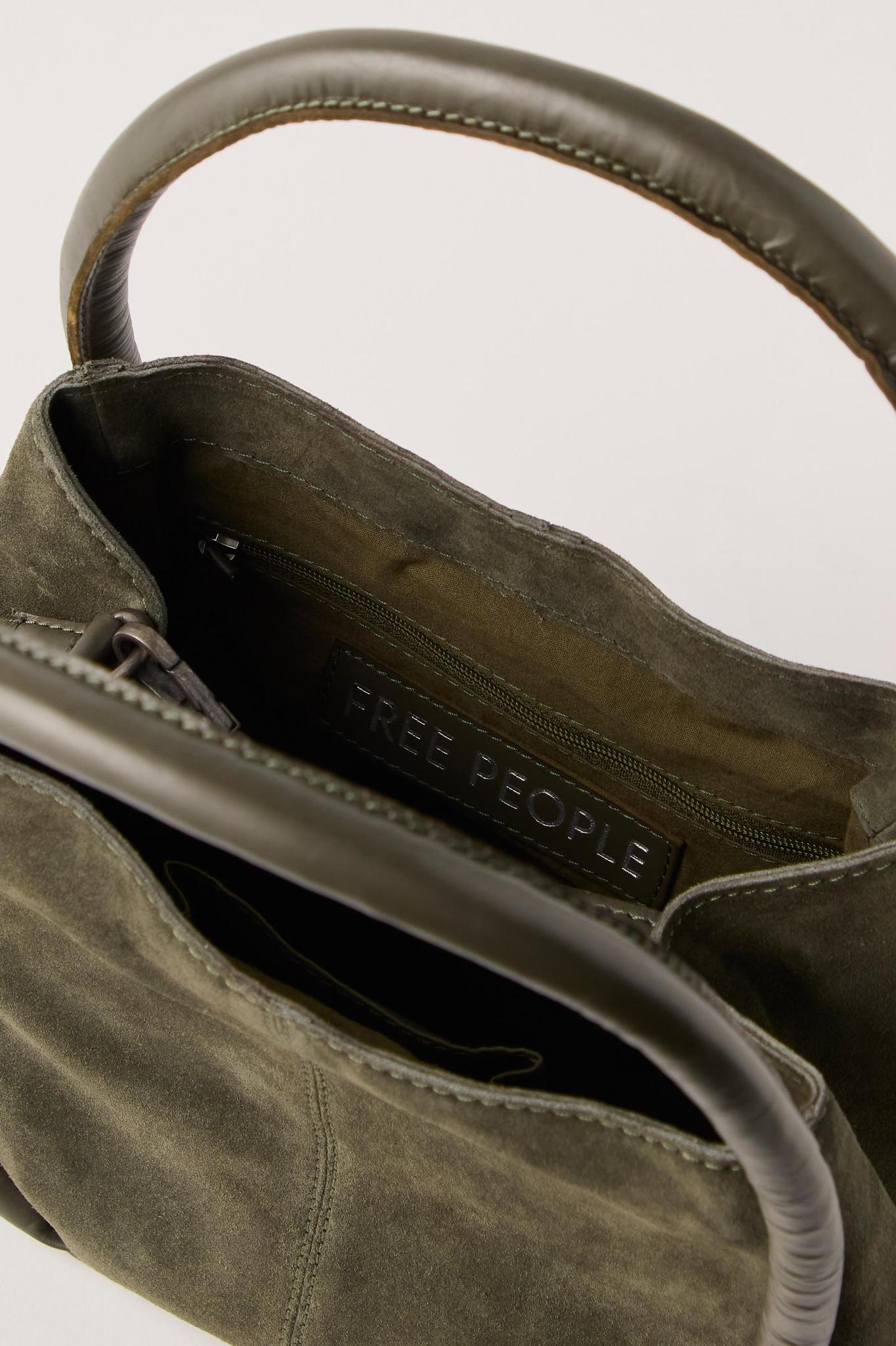 Free People Barlow Bucket Bag- Dark Olive