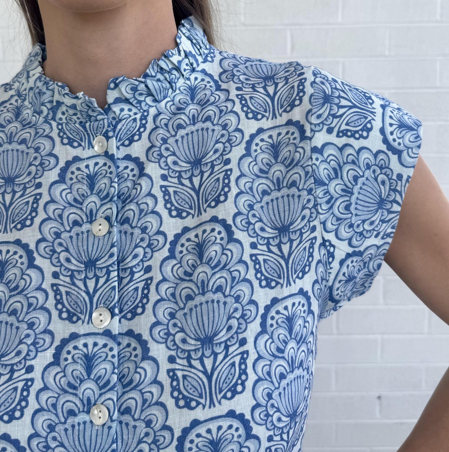 Uncle Frank Linen Blues Dress