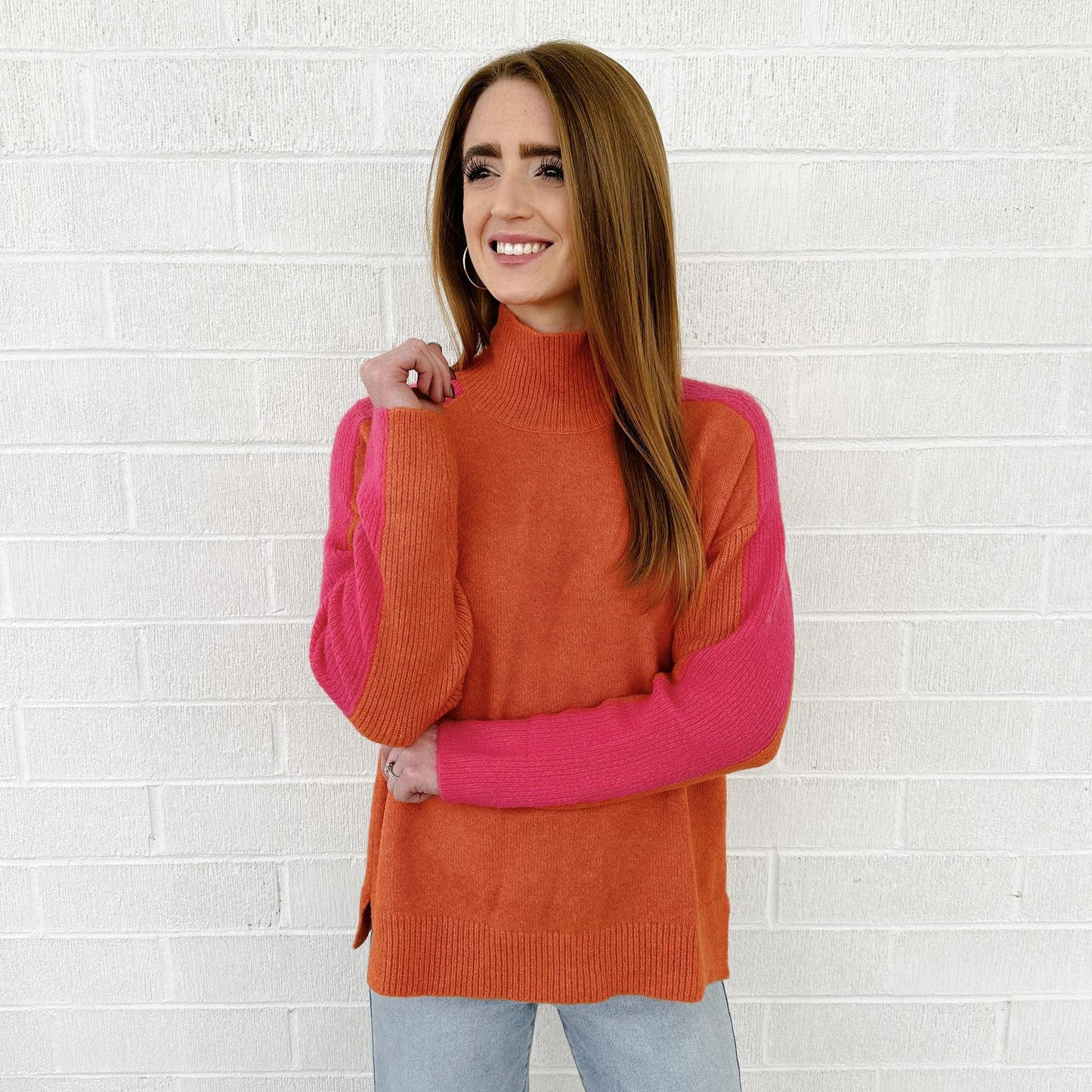 Colorblock Sleeve Sweater