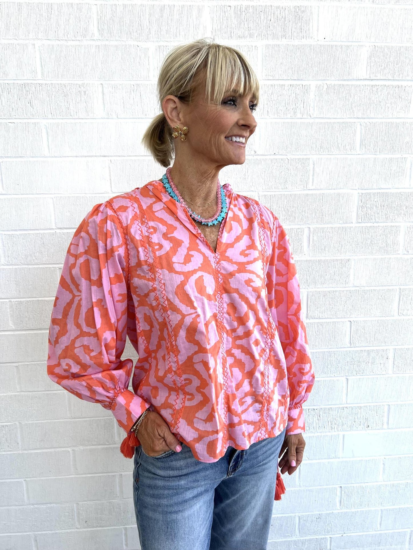 Ivy Jane Zig Zag Stitched Top