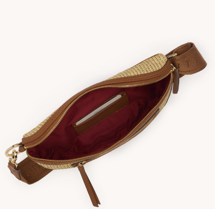 Hammitt Charles MD Crossbody- Cocoa Raffia