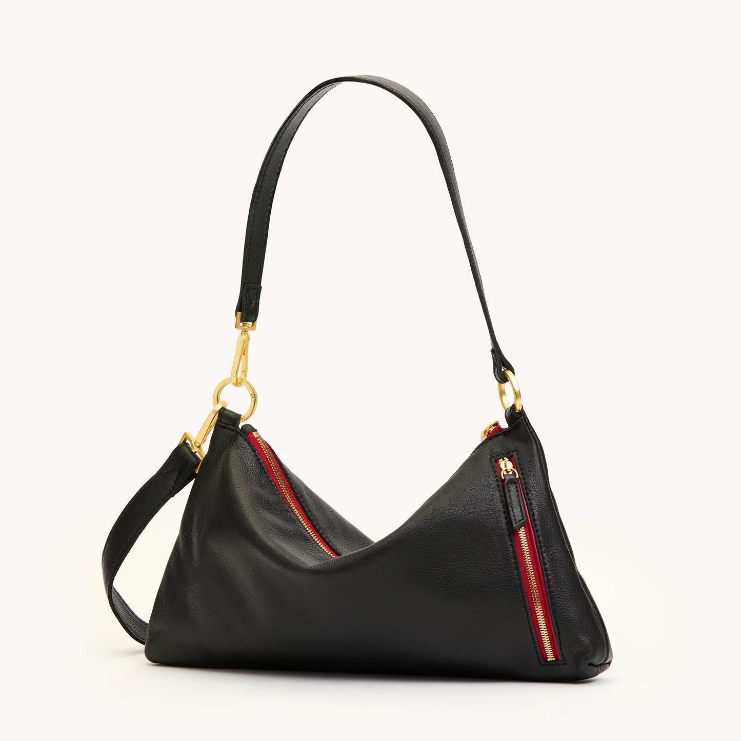 Hammitt Med Kyle Red Zip-Blk