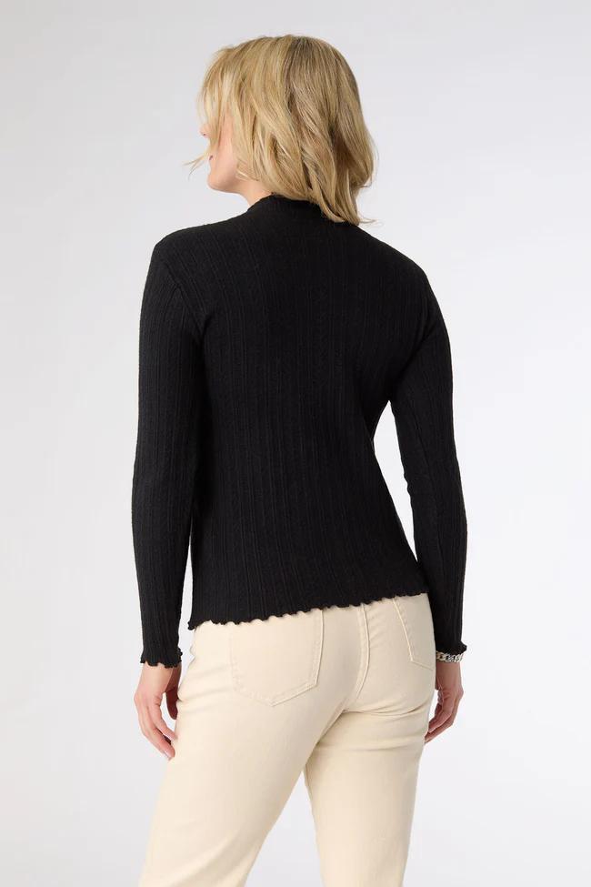 Funnel Neck Sweater- Black
