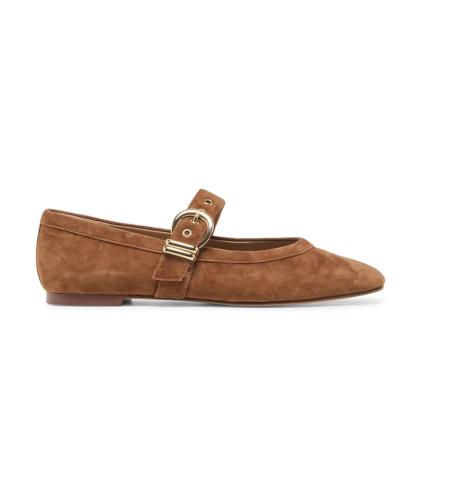 Mikel Ballet Flat- Brown Suede
