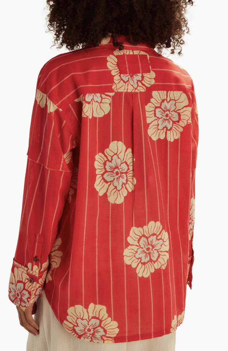 Free People Hidden Flower Shirt