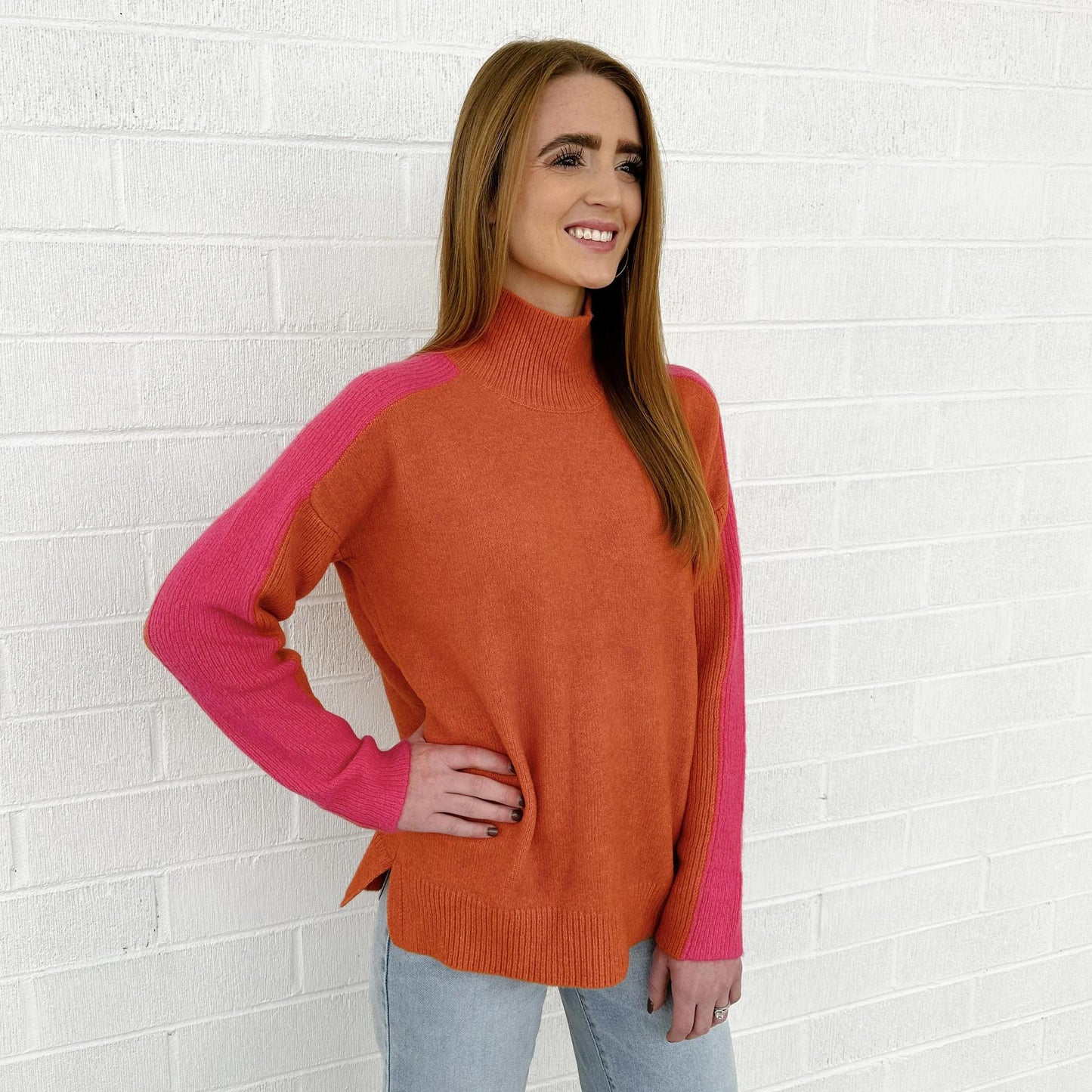 Colorblock Sleeve Sweater
