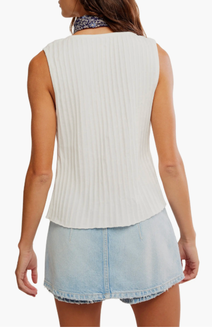 Free People Tilly Vest- Ivory