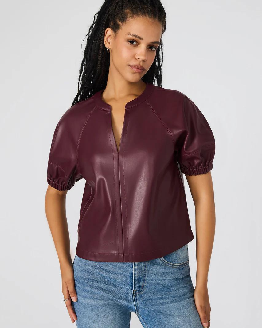 Steve Madden Roxanne Top- Wine