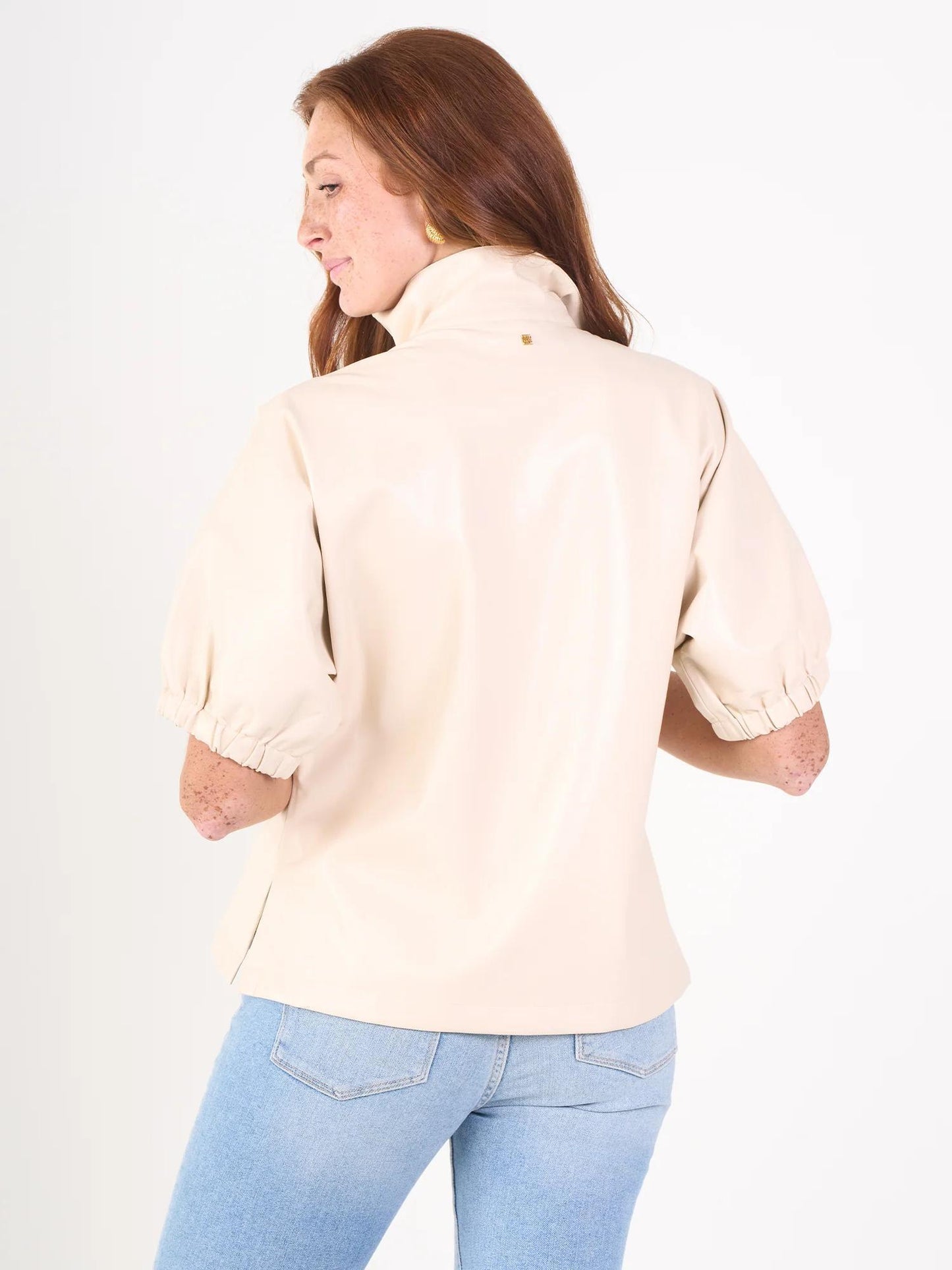Poppy Top- Sandshell Leather