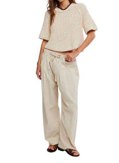Free People Chambers Pull On Pant- Sand