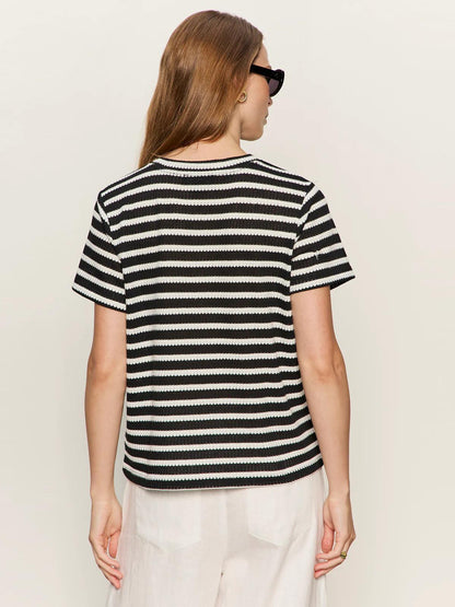 Perfect Textured Tee-Stripe