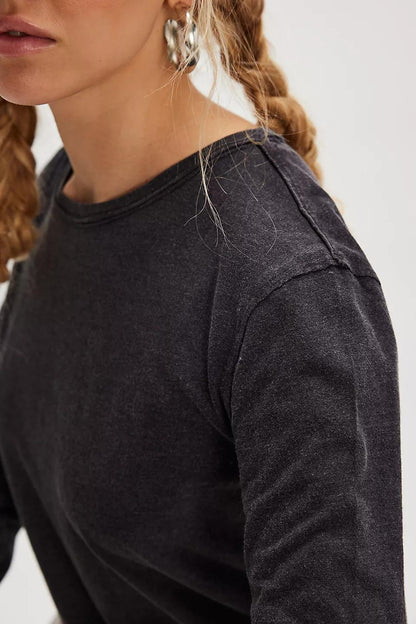 Free People Nova Tee L/S- Black