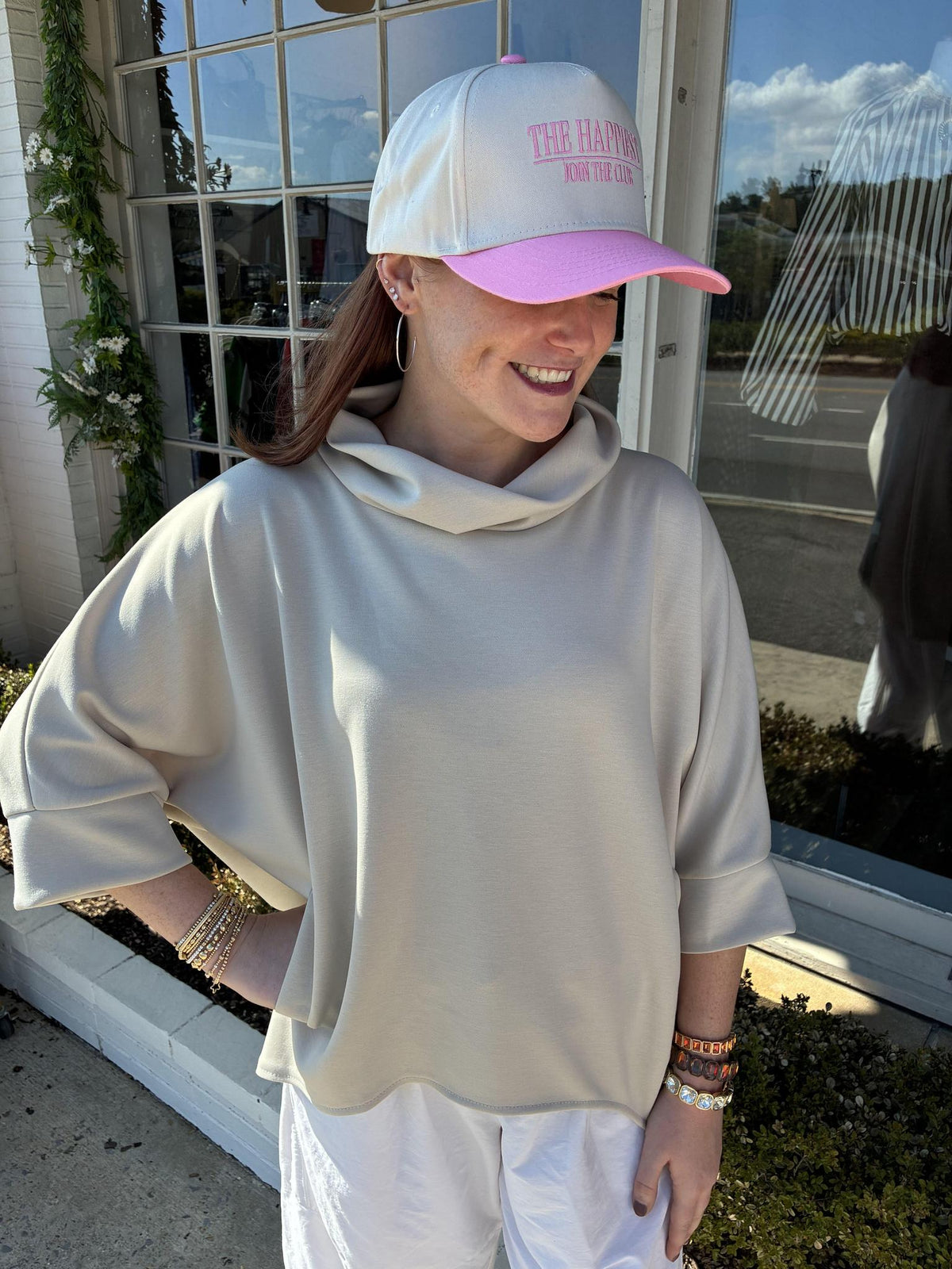 One Size Pocket Pullover-Ivory