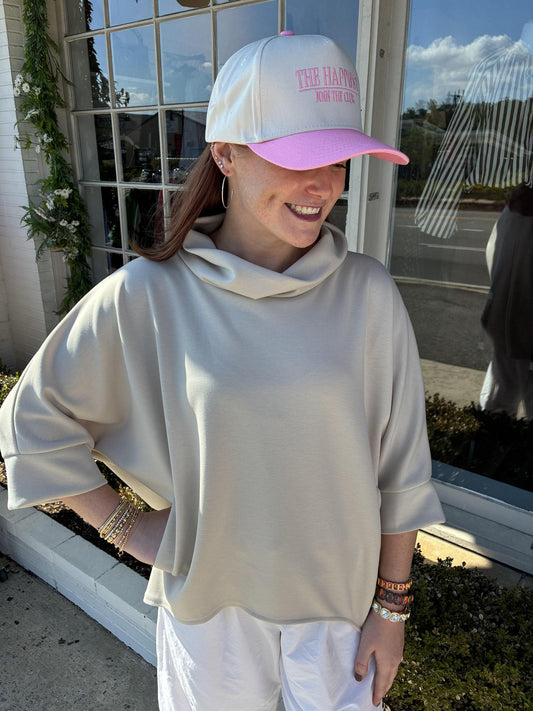One Size Pocket Pullover-Ivory