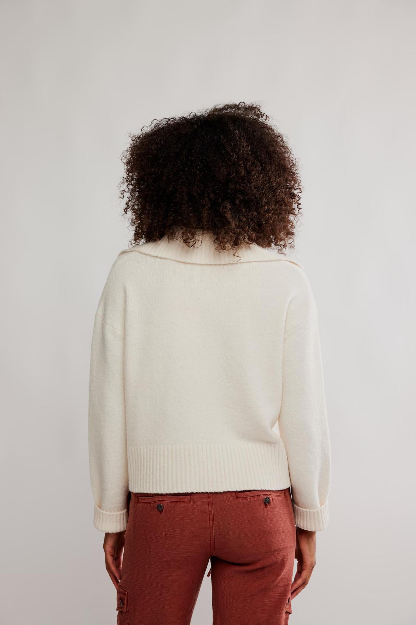 Free People Trading Up Polo- Ivory