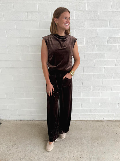 Velvet Pull On Pant