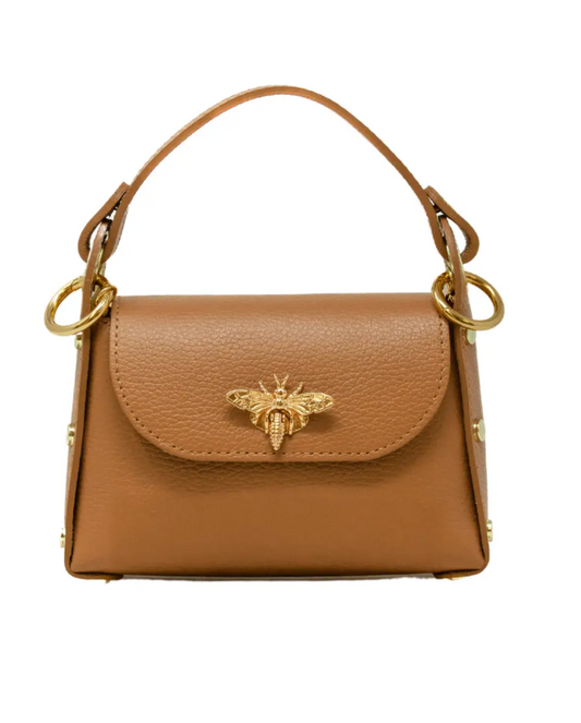 Leather Butterfly Mini Bag- Tan