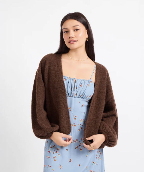 Cozy Chocolate Dolman Cardigan