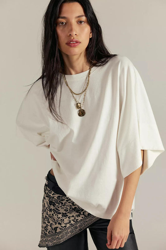 Free People Atlas Tee- Clean Ivory