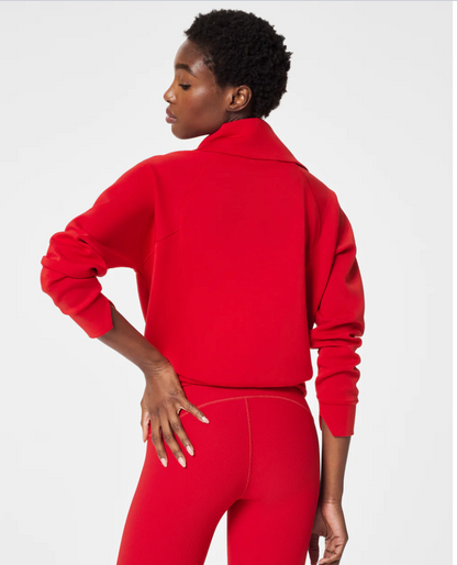 SPANX AirEssentials Half Zip- Red