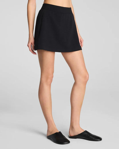 SPANX 15" French Rib Skort- Blk
