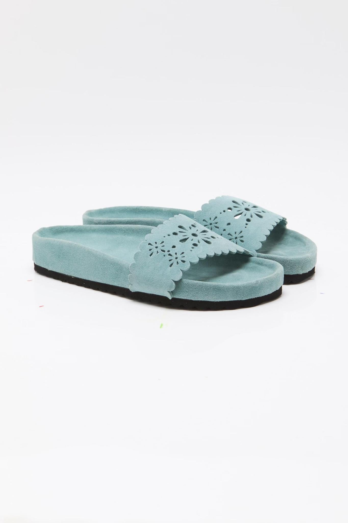 Shore Cut Out Sandal-Aqua