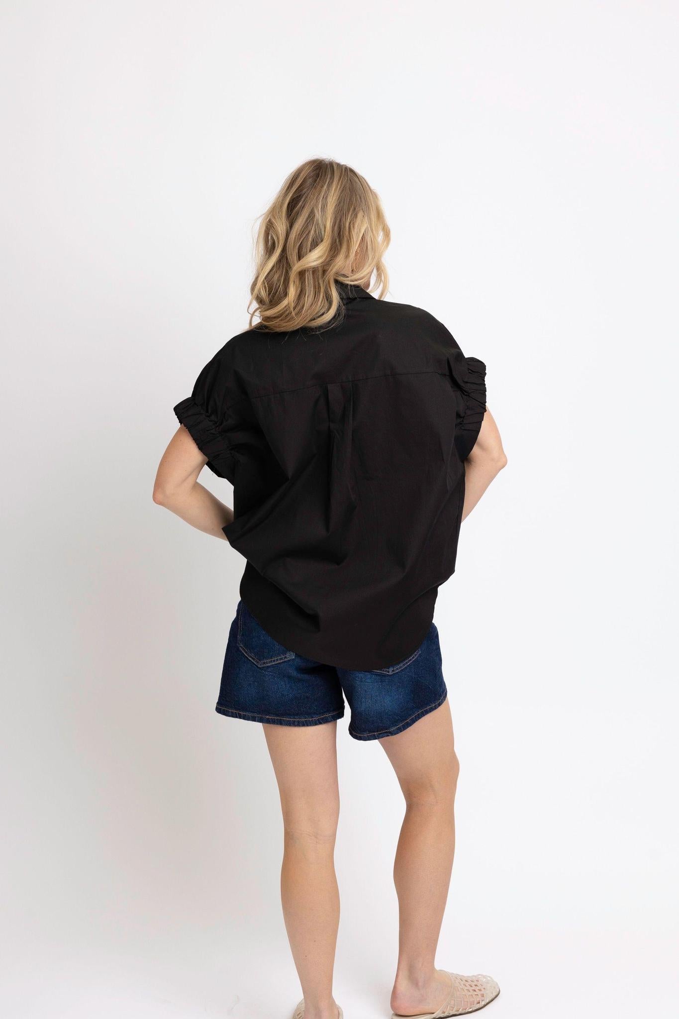 Poplin Jeweled Top