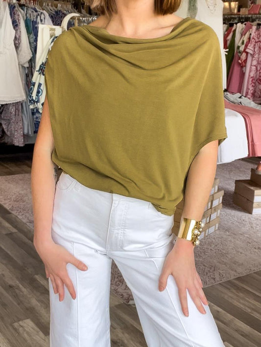 Blake Knit Top- Moss