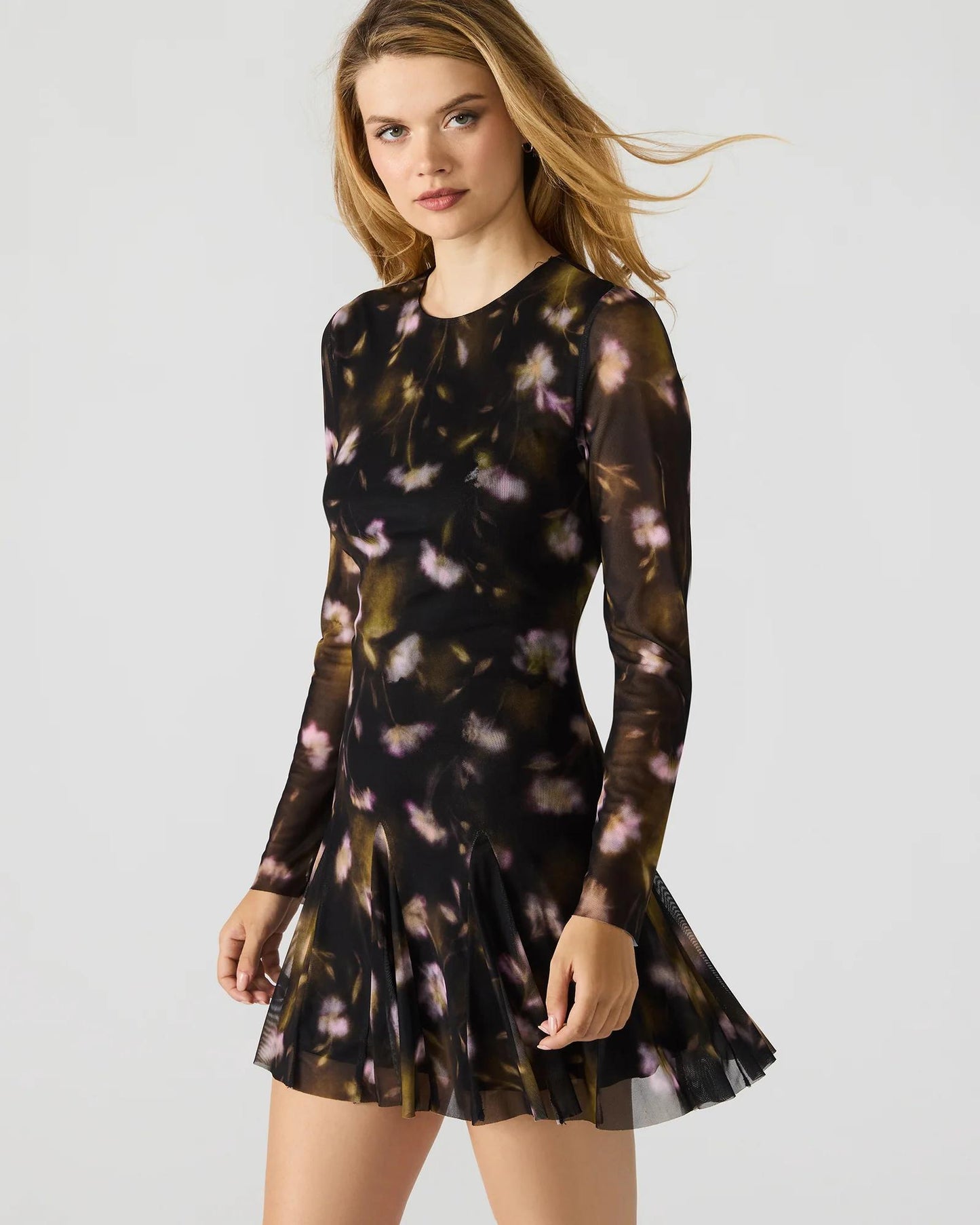 Bliss Dress- Black Ditsy Flora