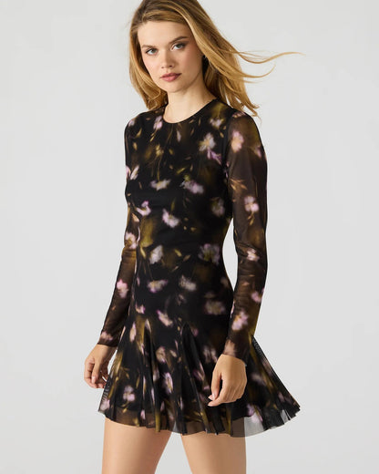 Bliss Dress- Black Ditsy Flora