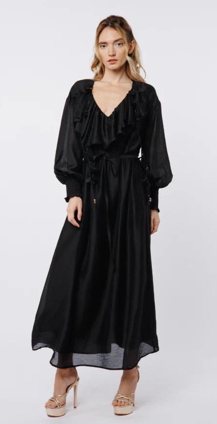 3D Flowers Maxi Dress