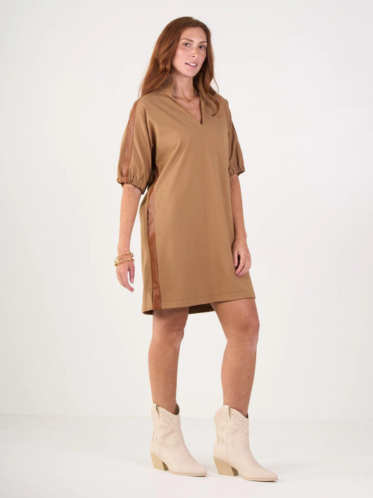 Emily McCarthy Poppy Dress- Luggage Ponte