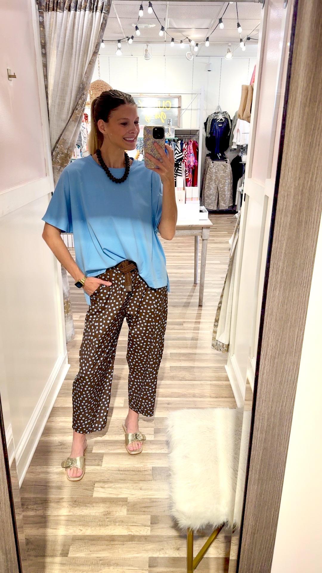 One Size Polka Dot Pant- Brown