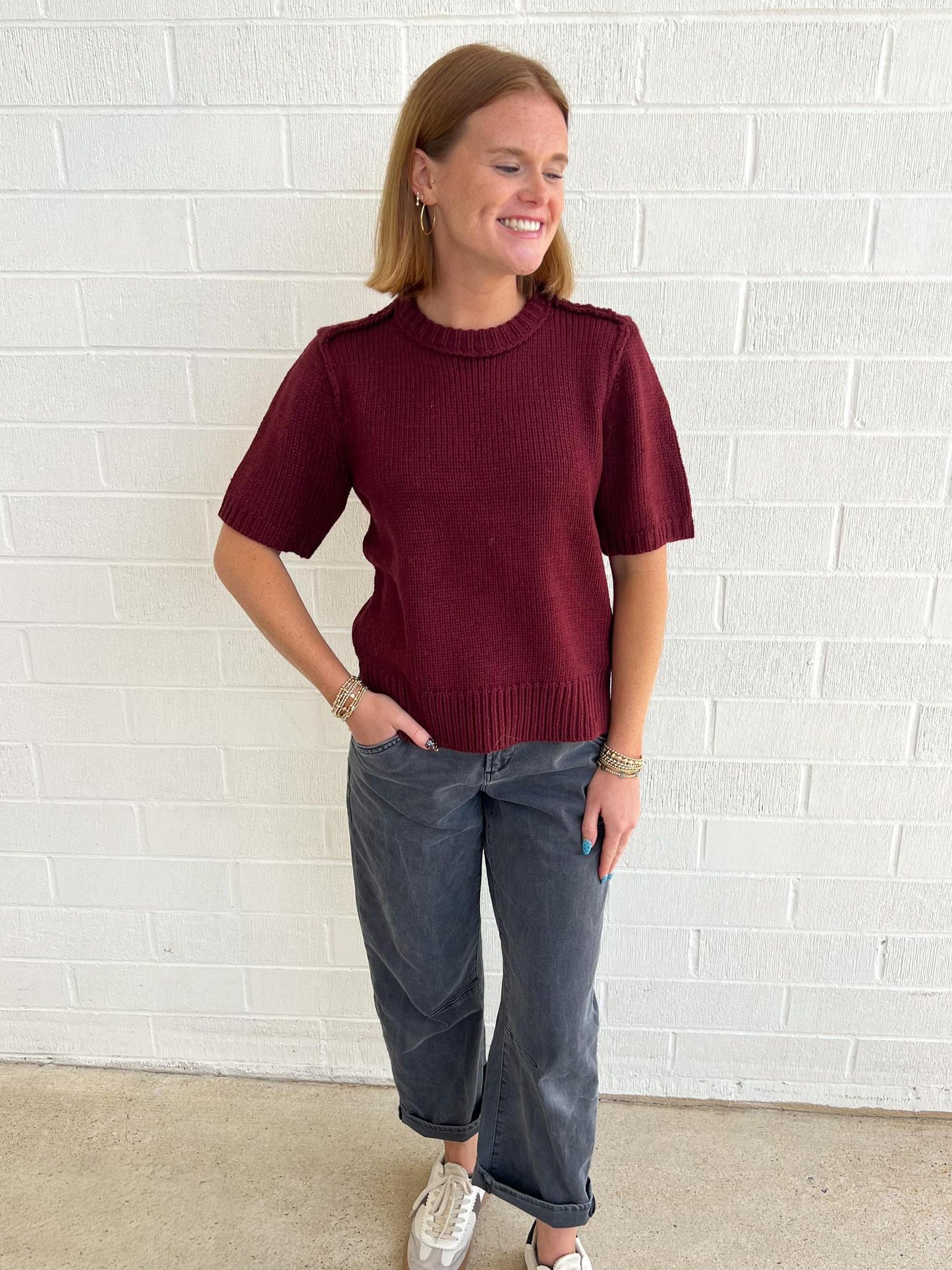 Dear John Sabine Sweater- Tibetan Red