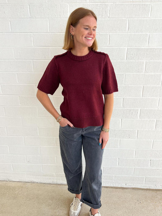 Dear John Sabine Sweater- Tibetan Red