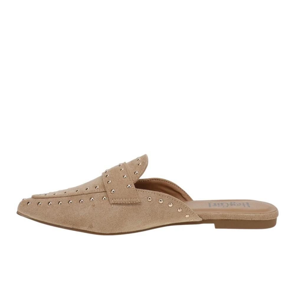 Camel Faux Suede Mule