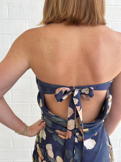 Tie Back Floral Maxi Dress
