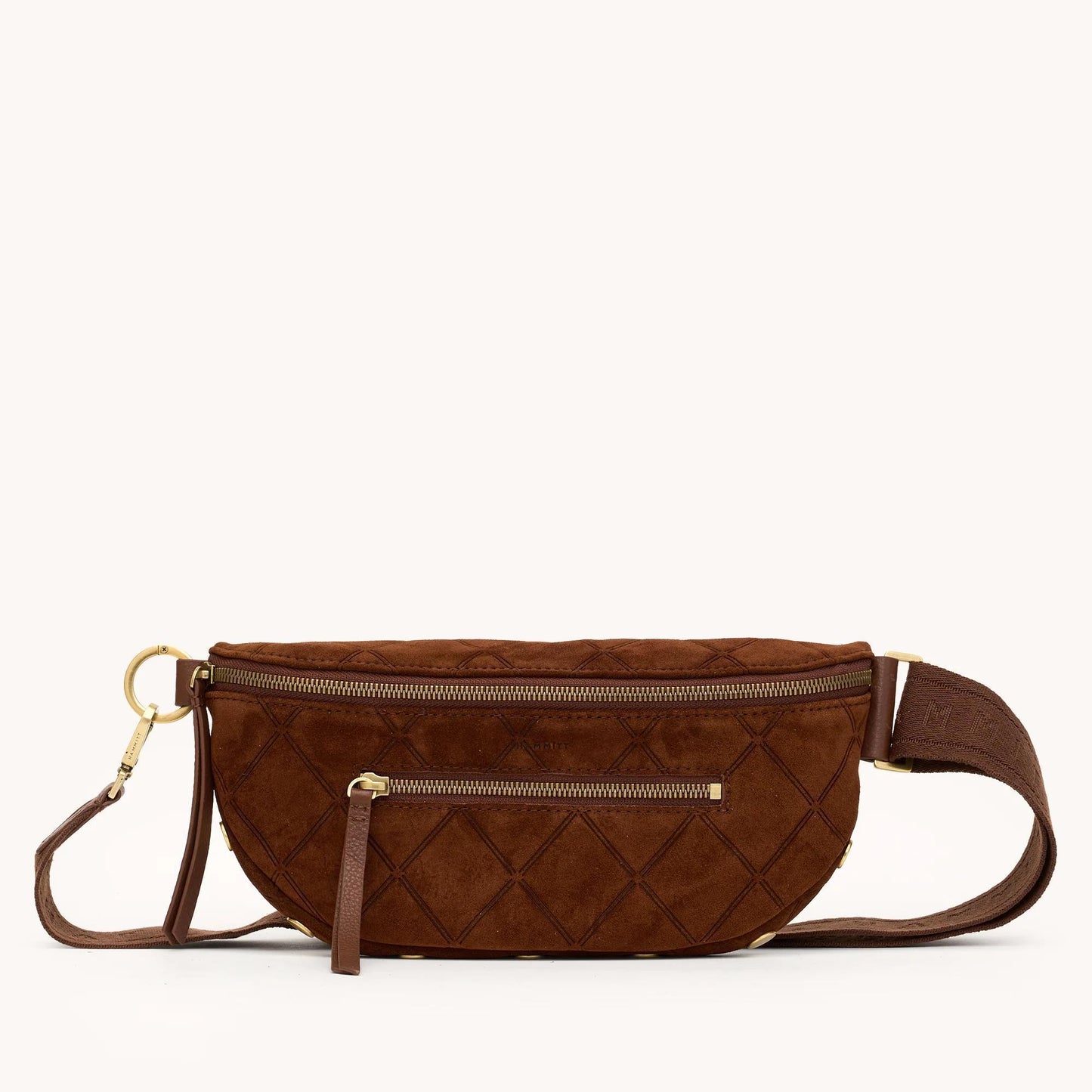 Hammitt Med Charles Crossbody- Choc Diamond Suede