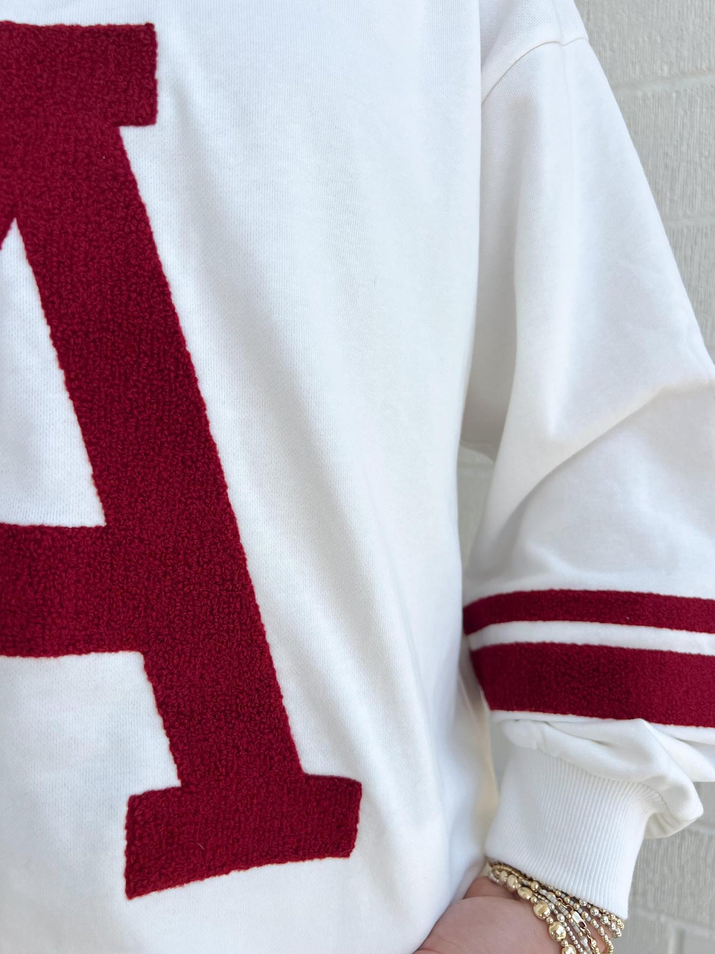 Varsity Sweatshirt- Crimson