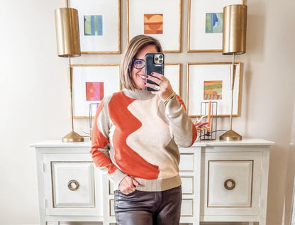 Rust Swirl Sweater