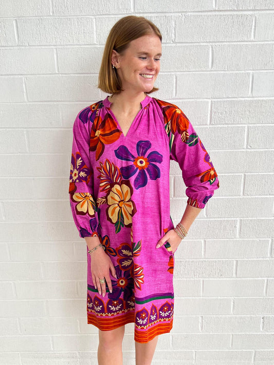 Gia Dress- Mauve Blossom