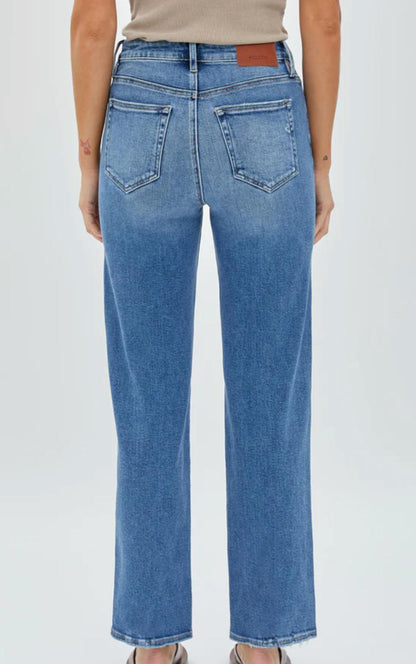 Hidden- Tracey 28" Straight Denim-Med Dk