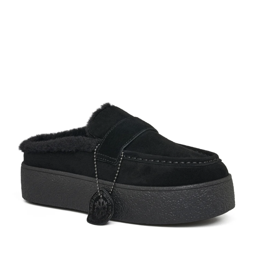 J Slides Viera WP-Black Suede