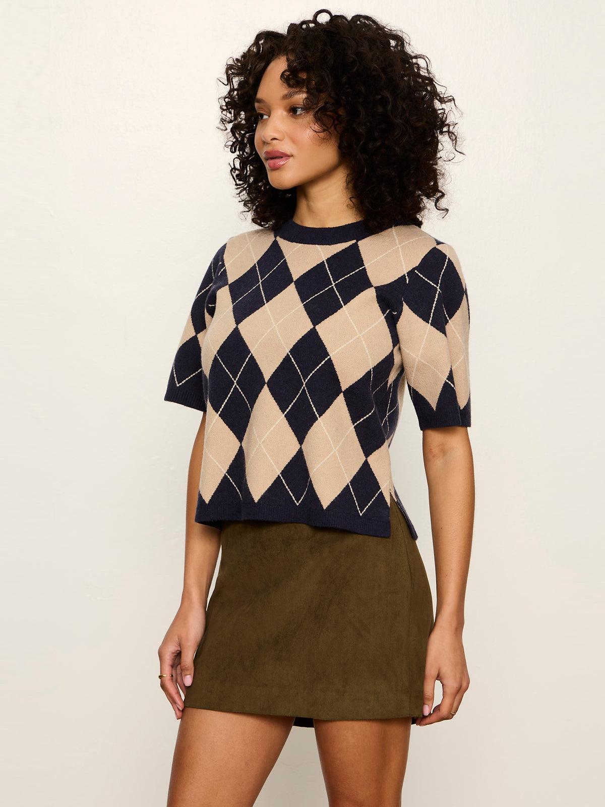Perfect Sweater Tee- Loma Argyle